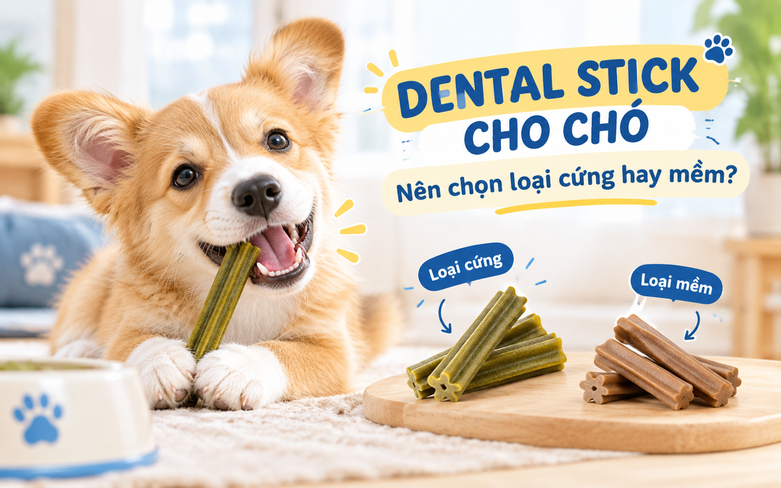 Dental Stick cho chó: Nên chọn loại cứng hay mềm?